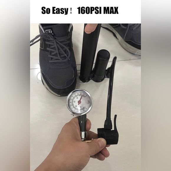 VIMILOLO Bike Pump Portable Ball Pump Inflator Bicycle Floor Pump - Picture 6 of 7